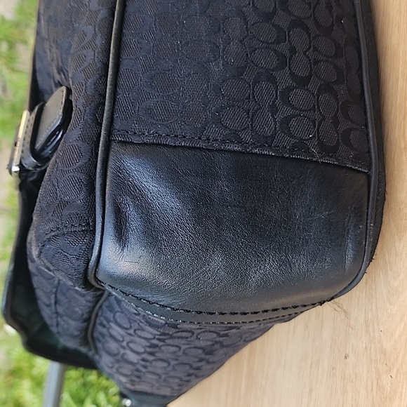 Coach Black Monogram Messenger Bag - Picture 8 of 16